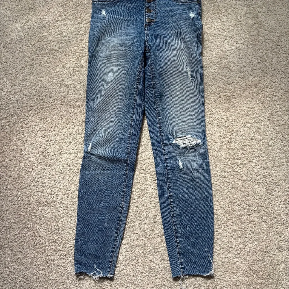 KUT FROM THE KLOTH Connie High Rise Ankle Skinny Blue Denim Jeans Women's Size 0